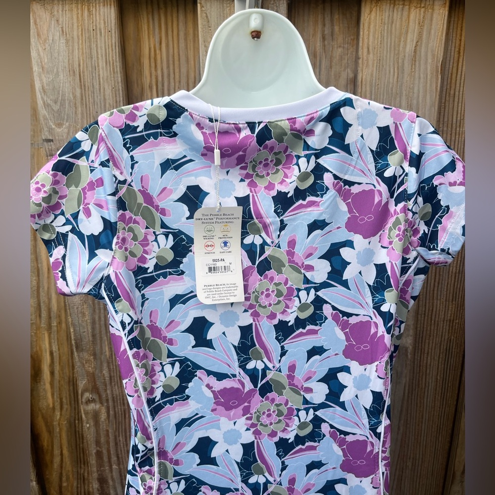 NWT Pebble Beach Floral Swim Cover-Up Golf Tennis Dress Size Medium - Picture 7 of 9